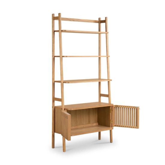 Soho Oak 2 Door Slatted Bookcase
