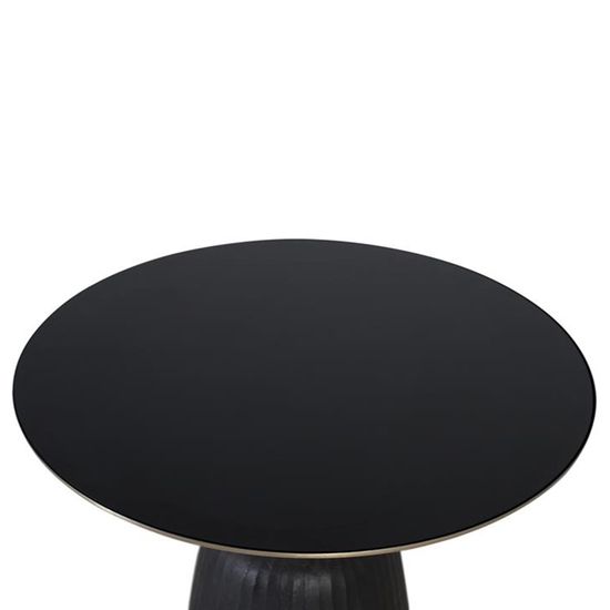 Brecon Black Glass Round Coffee Table