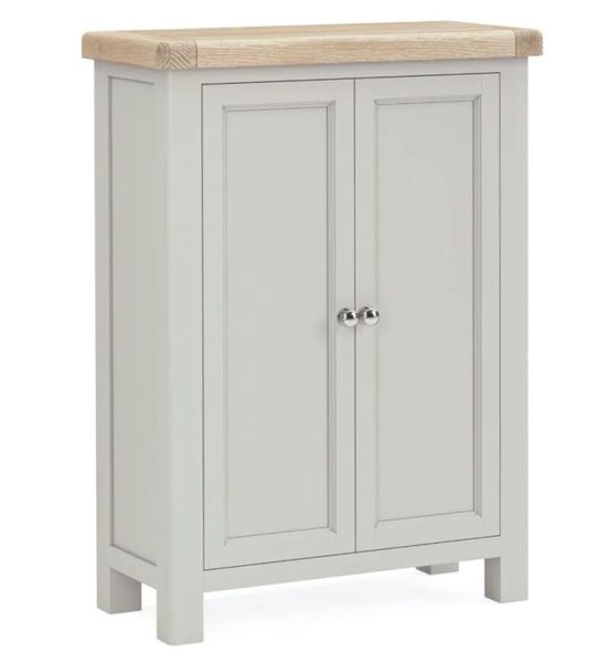 Salcombe Grey Oak 2 Door Shoe Cabinet
