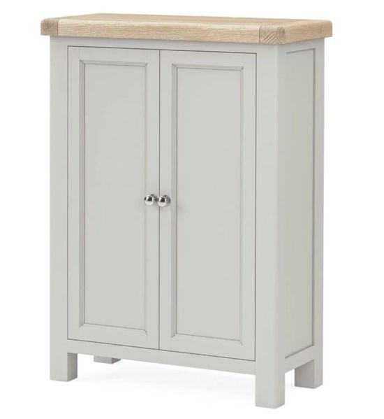 Salcombe Grey Oak 2 Door Shoe Cabinet