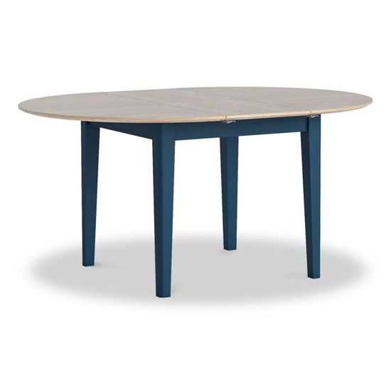 Marlow Blue 4-6 Seater Round Extending Dining Table - 120cm-155cm