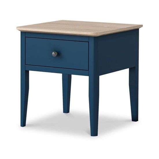 Marlow Blue 1 Drawer Lamp Table