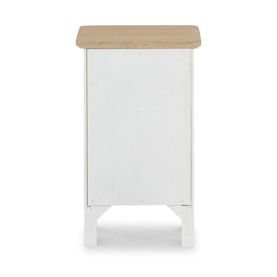 Marlow White 2 Drawer Narrow Bedside Cabinet
