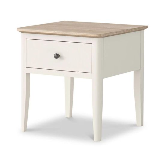 Marlow White 1 Drawer Lamp Table