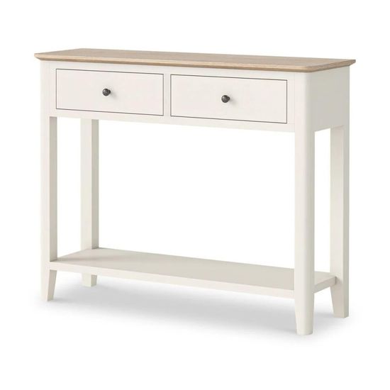 Marlow White 2 Drawer Console Table