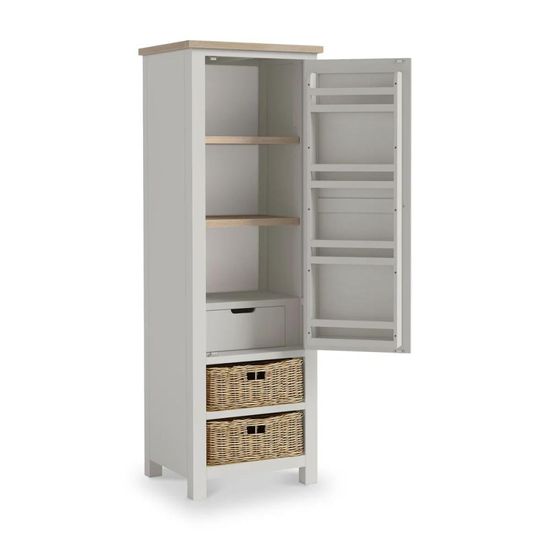 Modern Grey Painted 1 Door Larder Unit Choice Furniture Superstore UK