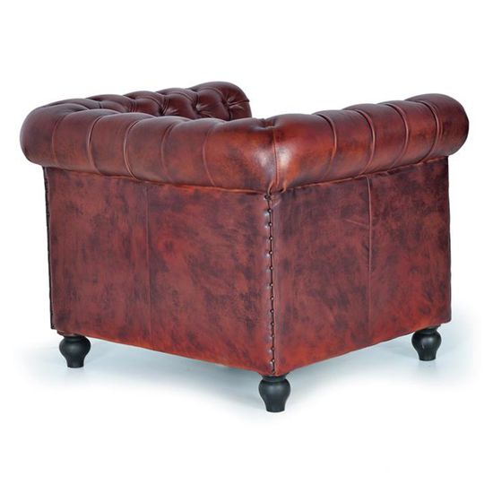 Angwin Genuine Leather Chester Armchair