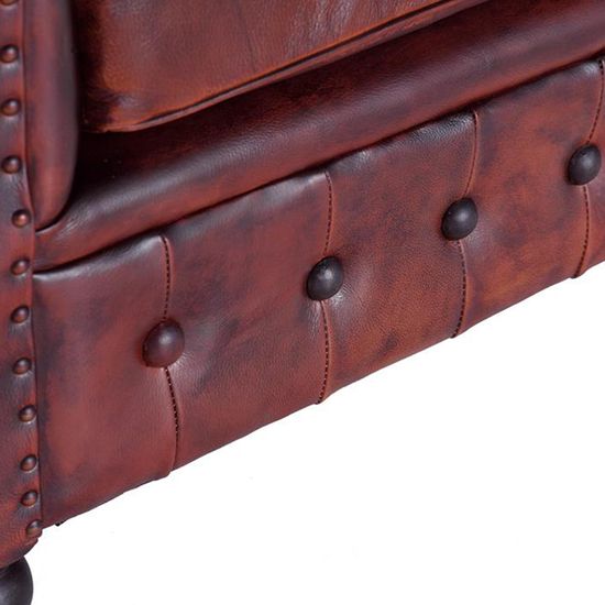 Angwin Genuine Leather Chester Armchair