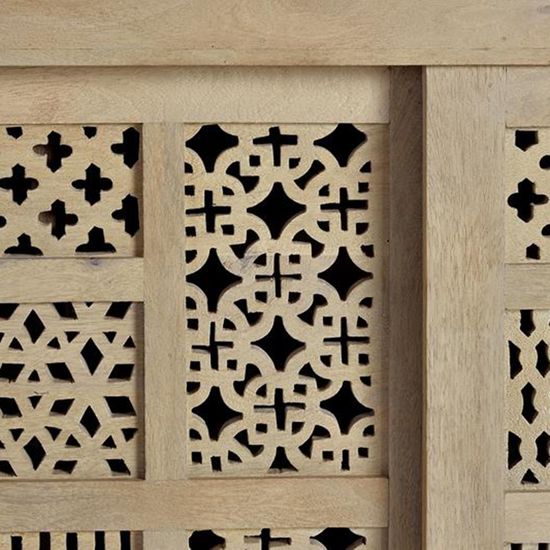 Hiram Carved Mango Wood 3 Door Extra Large Sideboard - 190cm