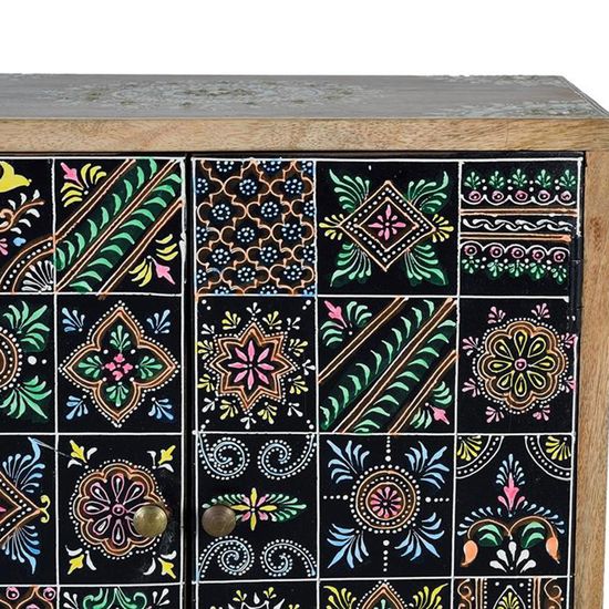 Auxiliary Mango Wood Painted 2 Door Bedside Cabinet