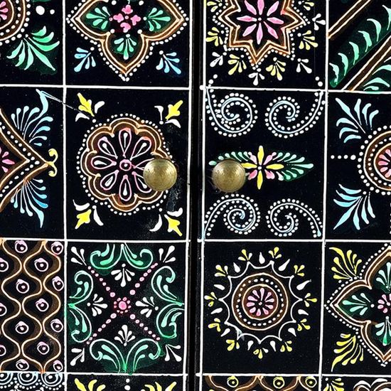 Auxiliary Mango Wood Painted 2 Door Bedside Cabinet