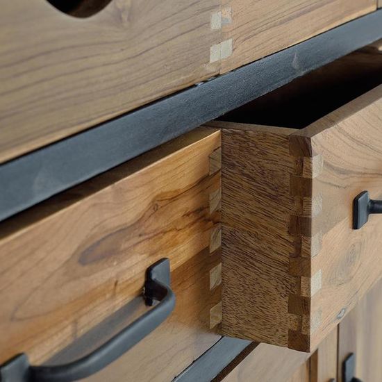 Gjavan Mango Wood 3 Door Medium Sideboard - 140cm