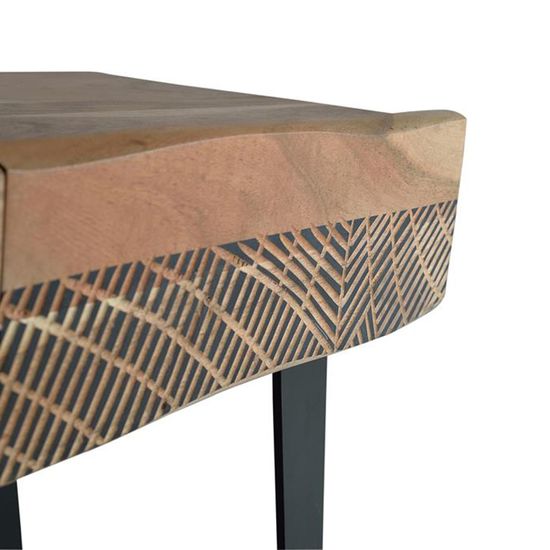 Karlstad Acacia Wood 2 Drawer Console Table