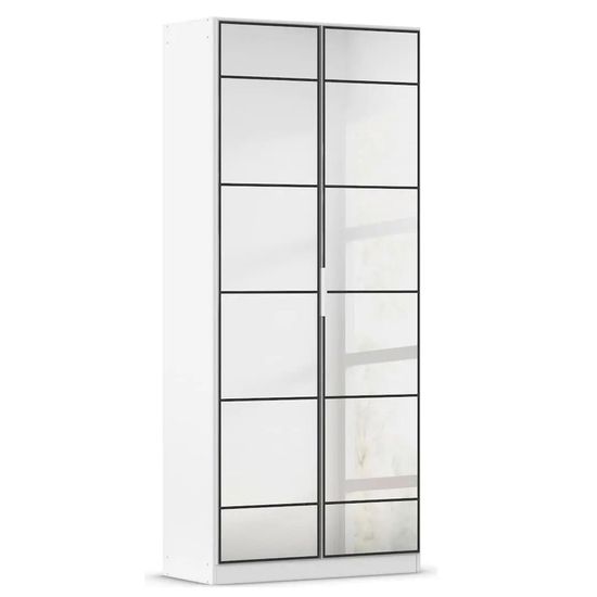 Rauch Acero 91cm 2 Door Mirrored Wardrobe - Alpine White