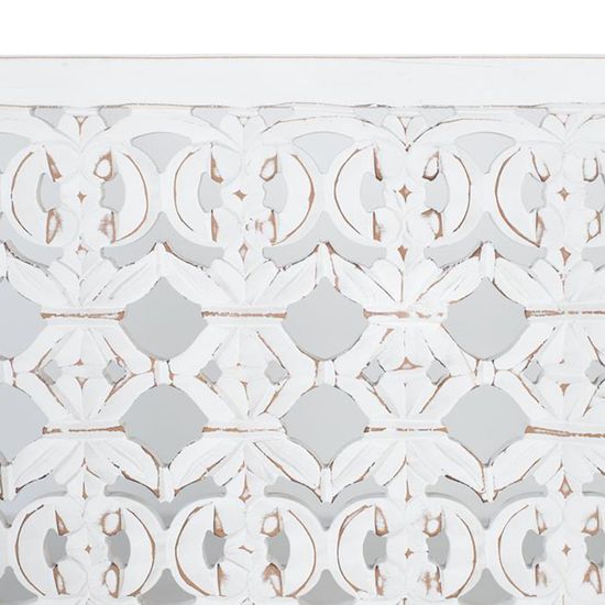 Khristich White Carved Wood Headboard - 165cm