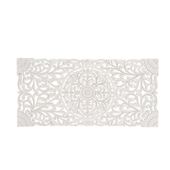 Radoyya White Carved Wood Headboard - 166cm