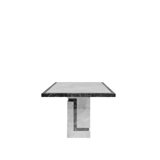Venice Armani Grey Engineered Marble 6 Seater Dining Table - Sizes Available