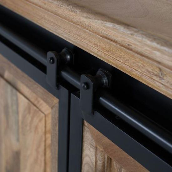 Varese Natural Mango Wood 2 Door Sliding Extra Large Sideboard - 200cm