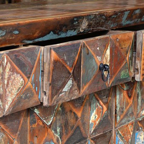 Hasley Recycled Wood 3 Door Medium Sideboard - 150cm