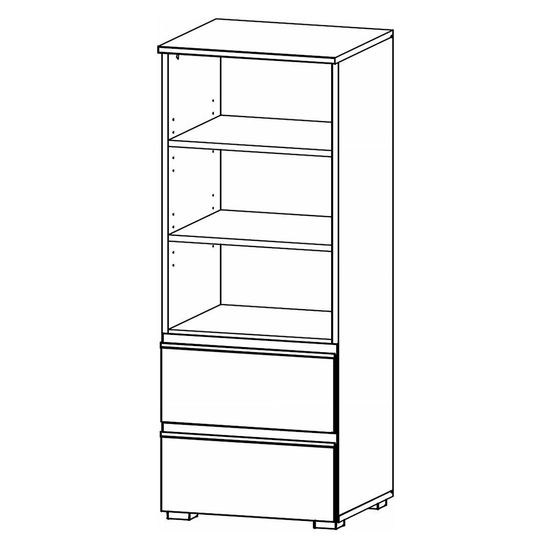 Rauch Joel 2 Drawer Shelving Unit - Alpine White