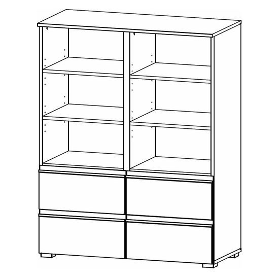 Rauch Joel 4 Drawer Shelving Unit - Alpine White