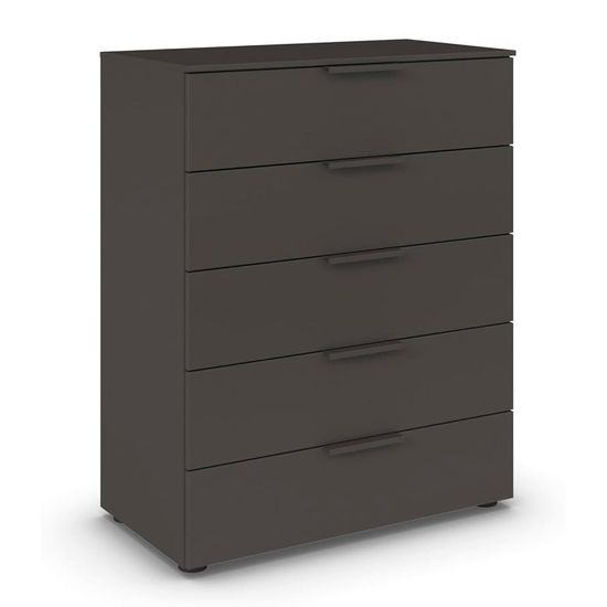 Rauch Flipp 5 Drawer Chest with Adjustable Height - Graphite