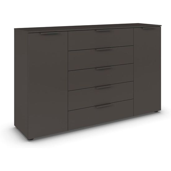 Rauch Flipp 2 Door Sideboard with Adjustable Height - 180cm - Graphite