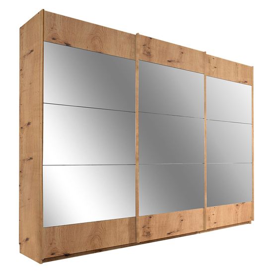 Rauch Malibu 271cm 3 Door Sliding Wardrobe - Artisan Oak