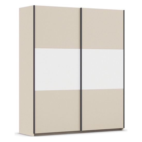 Rauch Neo 175cm 2 Door Sliding Wardrobe - Champagne and Alpine White