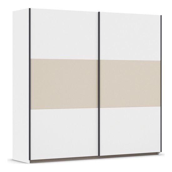 Rauch Neo 218cm 2 Door Sliding Wardrobe - Alpine White and Champagne