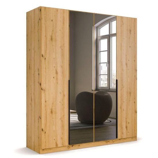 Rauch Skyla 181cm 4 Door Wardrobe with Mirror - Artisan Oak