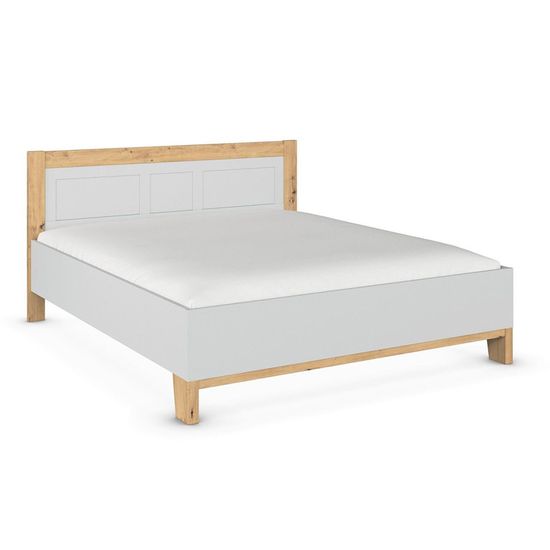 Rauch Credo 5ft King Size Bed - Silk Grey and Artisan Oak