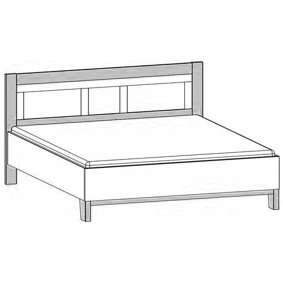 Rauch Credo 6ft King Size Bed - Silk Grey and Artisan Oak
