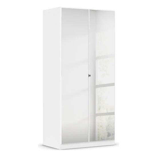 Rauch Reflect 91cm 2 Door Mirrored Wardrobe - Alpine White