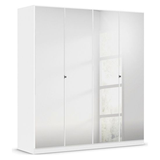Rauch Reflect 181cm 4 Door Mirrored Wardrobe - Alpine White