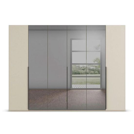 Rauch Paola 301cm 6 Door Wardrobe - Champagne and Grey Glass