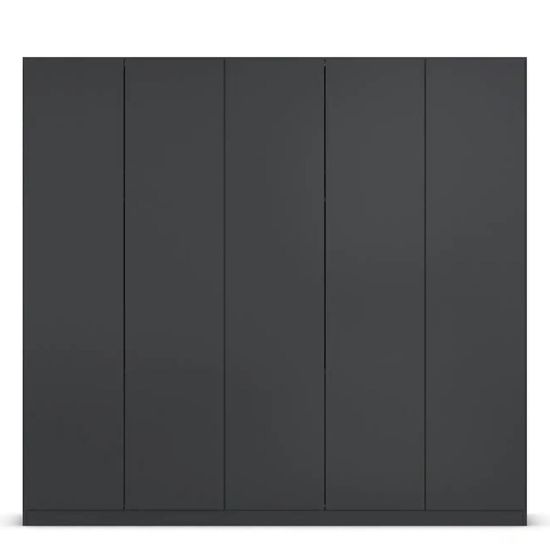 Rauch Wingview Lite 226cm 5 Door Wardrobe - Metallic Dark Grey