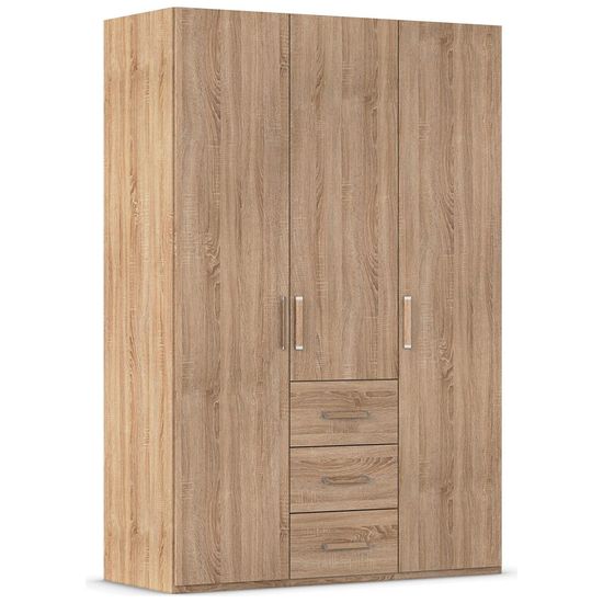 Rauch Evelyn 151cm 3 Door Wardrobe with Drawer - H 223cm - Sonoma Oak