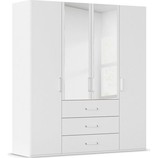Rauch Evelyn 201cm 4 Door Combi Wardrobe - H 223cm - Alpine White