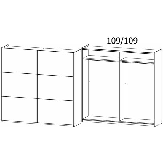 Rauch Kronach 218cm 2 Door Sliding Wardrobe - Alpine White