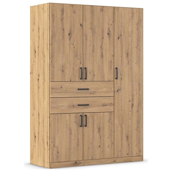 Rauch Maika 136cm 5 Door Wardrobe - H 197cm - Artisan Oak