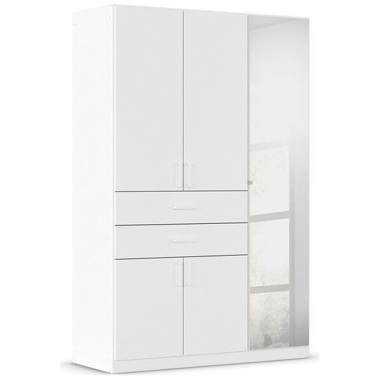 Rauch Maika 136cm 5 Door Combi Wardrobe - H 210cm - Alpine White