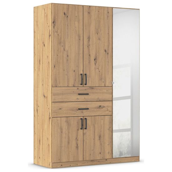 Rauch Maika 136cm 5 Door Combi Wardrobe - H 210cm - Artisan Oak