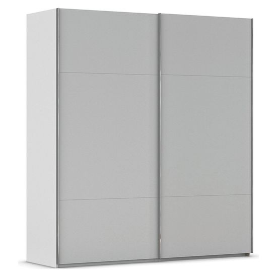 Rauch Contido 201cm 2 Door Sliding Wardrobe with Extras - Silk Grey