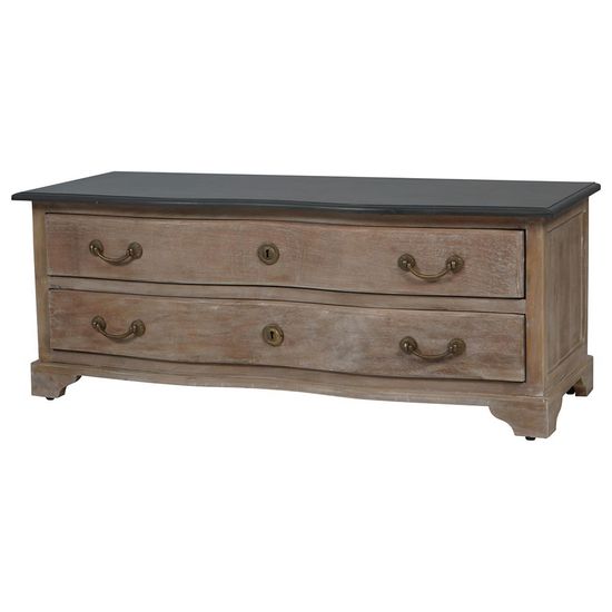 Libra Laura Ashley Swannington Natural Wooden 2 Drawer TV Unit