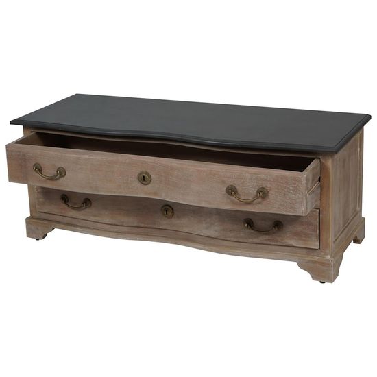 Libra Laura Ashley Swannington Natural Wooden 2 Drawer TV Unit