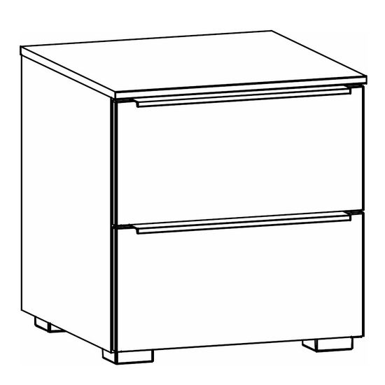 Rauch Monostar 2 Drawer Bedside Cabinet - Alpine White