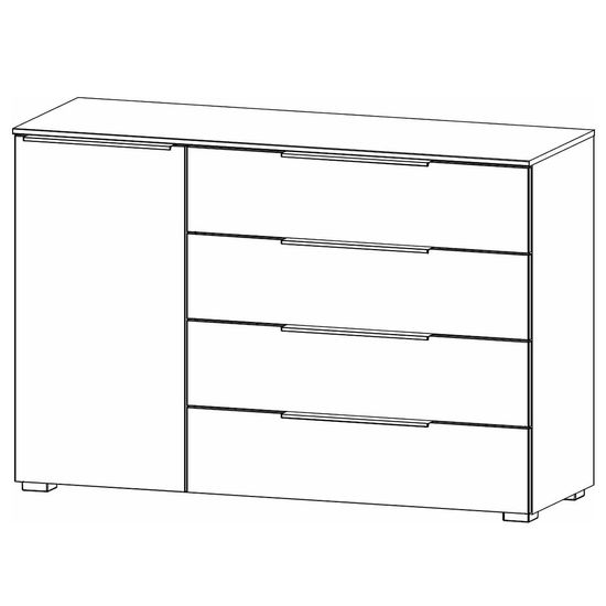 Rauch Monostar 1 Door Wide Sideboard - 120cm - Metallic Dark Grey