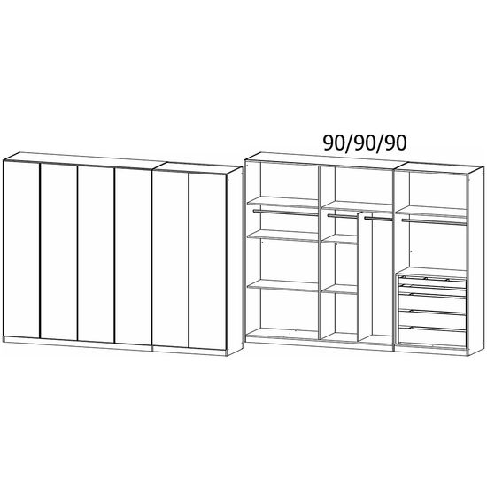 Rauch Monostar 271cm 6 Door Wardrobe with Extras - Alpine White