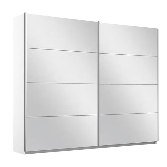 Rauch Belluno 226cm 2 Door Sliding Mirrored Wardrobe - Alpine White